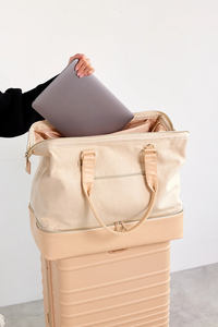 Logo personnalisé Sacs de Sport pour Femmes Voyage Sac Fourre-Tout Formation Danseuse Sport Fitness Sacs avec Compartiment à Chaussures Porte-Tapis Personnalisé - Product Image 6