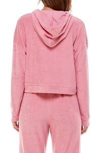 เสื้อสเวตเตอร์มีฮู้ดของผู้หญิงยอดนิยม2024เสื้อสเวตเตอร์สีพื้นพร้อมไหล่ดีไซน์ด้านหน้าโลโก้มัดย้อมสำหรับใช้ในฤดูหนาว - Product Image 3