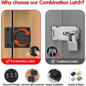 Çocukların açamayacağı bar ahşap dosya likör depolama kiler ilaç dolabı için mandal kombinasyonu dolap kilidi - Product Image 3