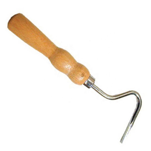 Pic de sabot à manche en bois pour les soins des chevaux Outil de sélection de sabot en métal pour nettoyer les sabots et la saleté - Product Image 2