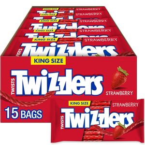 TWIZZLERS Twists con Sabor a Fresa, Tamaño King, Paquetes de Dulces Masticables, 5 oz (15 Unidades) - Product Image 2