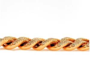 DVNCI Bracelet chaîne à maillons cubains pour hommes 10mm 18K or pavé de diamants de qualité supérieure Bijoux de luxe pour hommes - Product Image 2