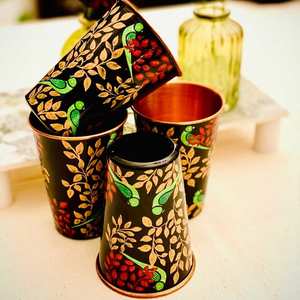 แก้วทัมเบลอร์ทองแดงพิมพ์ลายด้วยตนเอง - Product Image 5