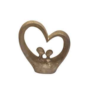 Urne d'amour de coeur en fonte d'aluminium urne décorative à la maison en métal sculpture de crémation urne souvenir urne d'amour pour cendres commémoratives - Product Image 1