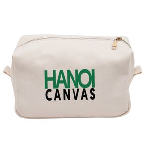 Bolso de lona de algodón ecológico para mujer Estuche de maquillaje Impreso personalizado Moda elegante con cremallera BSCI Vietnam - Product Image 4
