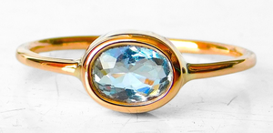 Ensemble de bijoux en argent Sterling plaqué or fait à la main London Blue Quartz Gemstones Ring Oval Shape 8X10MM Bezel Set pour cadeaux de mariage - Product Image 2