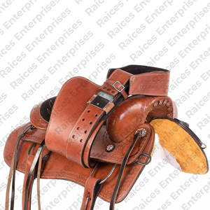 Selles en cuir de course de chevaux professionnelles de style occidental anglais Meilleures ventes - Product Image 6