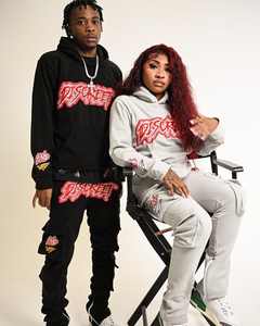 Vente chaude ensemble de sweat à capuche imprimé lourd American Street Fashion Style sweat ensemble de vêtements de sport pour hommes - Product Image 4