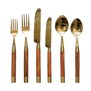 Vente en gros de couverts en acier inoxydable personnalisés ensemble de couverts classiques au design rustique noir argenté pour hôtel restaurant - Product Image 4