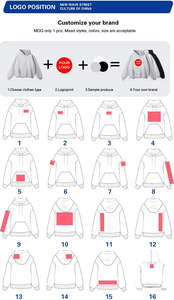 Fabricantes de Ropa, Sudaderas con Capucha Extra Grandes de Invierno, 100% Algodón, con Logotipo Personalizado, Cierre de Cremallera Bordado, Venta al Por Mayor - Product Image 4