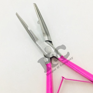 Nouveautés : Pince à cheveux en acier inoxydable pour extensions micro-nano, outil d'ouverture et de retrait, outil de coiffage pour boucles de cheveux, avec logo - Product Image 5