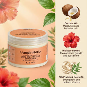 Acondicionador sin enjuague para realzar el rizo con aceite de coco, proteína de seda de hibisco, hidratación, definición y control. - Product Image 6