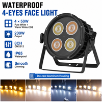 Nouvelle Lampe Matricielle LED d'Extérieur Étanche IP65 pour Scène, 4 Yeux 4x50W CW/WW 3200K-5600K Émission Blanc Chaud, Contrôle DMX512