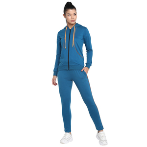En gros Femmes de Sport Zipper À Capuche Et Jogger 2 Pièces Ensemble Personnalisé Full Zip Up Survêtement Pour Femmes Jogging Costume - Product Image 1