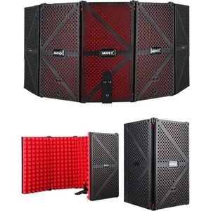 Midex PF-44 RED - Pantalla de Aislamiento de Micrófono Profesional de 5 Paneles, Cabina Vocal Plegable Absorbente de Sonido (75x30 cm) - Product Image 4