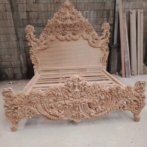ชุดห้องนอนไม้มะฮอกกานีแท้สุดหรู รุ่น Caldera โครงเตียงควีนไซส์แกะสลักด้วยมือ สไตล์โมเดิร์นยุคกลาง ทนทาน สวยงาม เหมาะสำหรับวิลล่า - Product Image 2