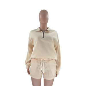 Ensemble de survêtement d'hiver deux pièces pour femmes |   Pantalon de sport, haut à capuche avec fermeture éclair |   Haute qualité 100% coton Écologique Respirant Décontracté - Product Image 2