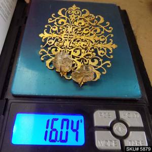 Pendientes Colgantes de Latón con Baño de Oro de 18K Estilo Vintage, Sin Plomo ni Níquel, Joyería de Diseño Moderno y Elegante para Compromiso o Regalo de Mujer - Product Image 5