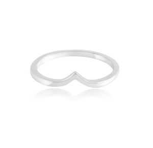 Bague en argent sterling 925 à coupe brillante, en forme de wishbone, porte-bonheur, bijou minimaliste au meilleur prix - Product Image 5