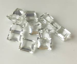 Natural Crystal <b>Clear</b> Quartz Octagon <b>Rose</b> Cut Flat Back Loose Gemstones 3x5mm-20x30mm Jewelry Making Wholesale Price - Product Image 4
