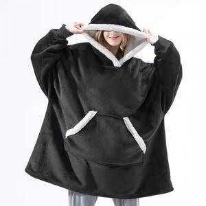 Sudaderas Sherpa para hombre, sudadera extragrande de invierno, forro polar grueso y cálido, estilo casual urbano - Product Image 2
