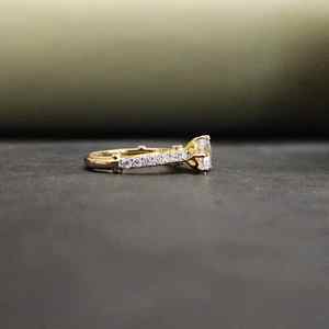 Nouvelle bague de fiançailles élégante DOPE JEWELLS, plaquée or 14 carats, acier inoxydable, pierre naturelle certifiée IGI, design tendance, unisexe, toutes tailles - Product Image 5