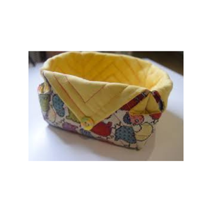 Panier brodé à pois bleu foncé tissé à la main 100% coton avec détail de point de qualité supérieure idéal pour le panier à manger en famille - Product Image 6