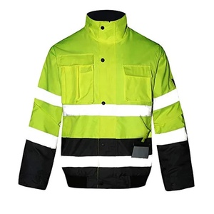 Bulk Discount Heavy Duty Lightweight Multiple Pocket Security Guard Uniform Waterproof Oxford Made Reflective Hi Vis Work Jacket - Product Image 4