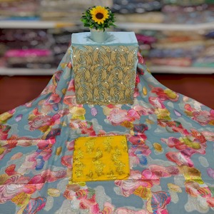 Vestido Dirac de Jacquard Tejido Farnsavi con Bordado de Seda y Diseño Floral Estampado, Tela Suave para Niñas, Ideal para Bodas/Ocasiones Especiales - Product Image 4