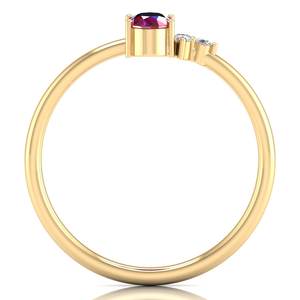 Bijoux REYES de luxe, design en argent sterling 925, certifié GRA, moissanite, magnifique coupe ovale, 0,5 rubis, pierre précieuse, cadeau - Product Image 4