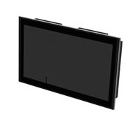 Écran tactile LCD TFT avec cadre en aluminium industriel, télécommande IR à gradation automatique, noir/argent