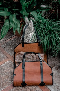 Cuero genuino Venta caliente Leña Portador de troncos Bolsa de madera Portador de troncos Regalo para el hogar - Product Image 5