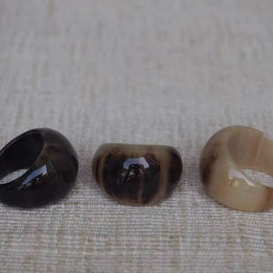 Buffalo Horn Ring Polished Party Ware Jewelry for Wedding Anniversary Hot Sale Color Natural Horn - Product Image 1