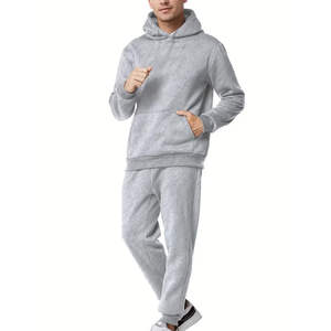 Survêtement personnalisé de haute qualité pour hommes, tenue décontractée, survêtement pour hommes, 2 pièces, pull complet, gym, jogging - Product Image 3