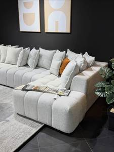 โซฟาแบบโมเดิร์นหุ้มผ้า สำหรับนั่งพักผ่อนในห้องนั่งเล่นหรือโรงแรม - Product Image 4