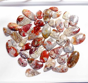 En vrac fou dentelle Agate pierres précieuses Cabochon gros Quartz en vrac pour l'artisanat et les bijoux - Product Image 5