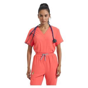 โพลีเอสเตอร์ผ้าเรยอนสแปนเด็กซ์ชุดยูนิฟอร์มโรงพยาบาลสำหรับผู้หญิงพยาบาลทางการแพทย์ร้านขายยากำหนดโลโก้เองได้ - Product Image 5