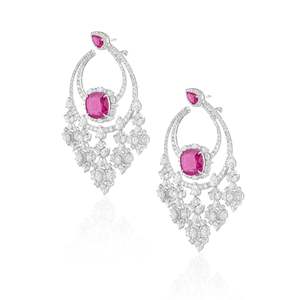 Boucles d'oreilles chandelier Ruby Eclipse Fashion - Product Image 3