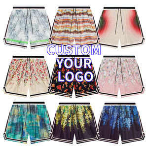 NOUVEAU 2024 Short en maille pour hommes avec poches, imprimé personnalisé, sublimation, 5 ", été, basket-ball vintage, sport, course à pied - Product Image 2