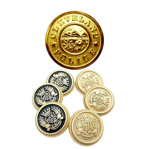 Botones de tela de aleación de zinc y latón, botones ceremoniales personalizados OEM ODM - Product Image 1
