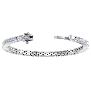 Pulsera de tenis con diamantes Gorwn de laboratorio para mujer al mejor precio, India de 10K de proveedor de joyería de oro, precio al por mayor, claridad EF - Product Image 2