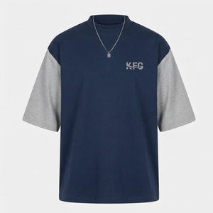 Camiseta Básica Casual para Hombre, 100% Algodón, Hombros Caídos, Talla Grande, Transpirable, de Secado Rápido, para Uso Diario, Viajes y Ropa de Verano - Product Image 1
