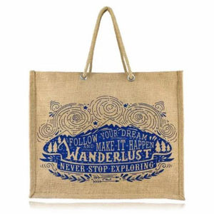 Sacs cadeaux d'épicerie en Jute de haute qualité, Style personnalisé, motif en tissu, couleur, petit, origine brute indienne - Product Image 6