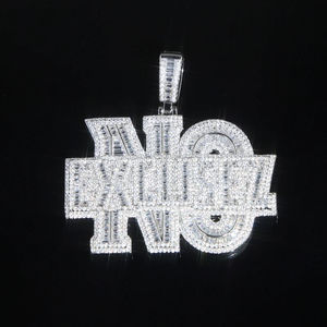 Colgante Personalizado de Oro Amarillo de 14 Quilates con Diamante Cultivado en Laboratorio con Claridad VVS, Joyería Encantadora de Plata de Ley para Hombres y Mujeres, Regalos - Product Image 5