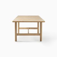 Ensemble de meubles de salle à manger modernes Matériau en bois Finition de couleur naturelle 6 sièges Ensemble de salle à manger avec dessus en bois Pieds de table en acajou