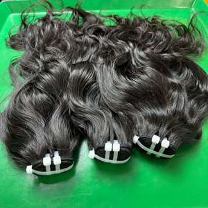 Cabello Humano 100% Natural con Cutículas Alineadas, Precio al por Mayor, Cabello Virgen, Extensiones de Cabello Ondulado Natural, Cabello Super Double Drawn - Product Image 3