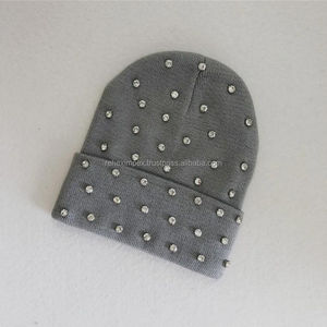 REHEX IMPEX 2026 Gorro de Punto Personalizado OEM con Pedrería, Diseño Unisex Moderno, Se Proporciona un Maqueta Gratuita - Product Image 5