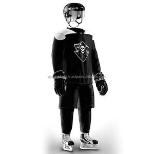 เสื้อเจอร์ซีย์ผ้าตาข่ายโพลีเอสเตอร์ฮ็อกกี้น้ำแข็งแห้งเร็วปรับแต่งได้พร้อมปักโลโก้พิมพ์ระเหิดฟรี - Product Image 5