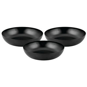 Ensemble de 3 bols de lune en acier inoxydable poli écologique en métal noir - Product Image 2