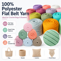 Fil à crocheter ajouré fantaisie 100 % polyester pour sacs et paniers faits main, tricot à la main, vente en gros